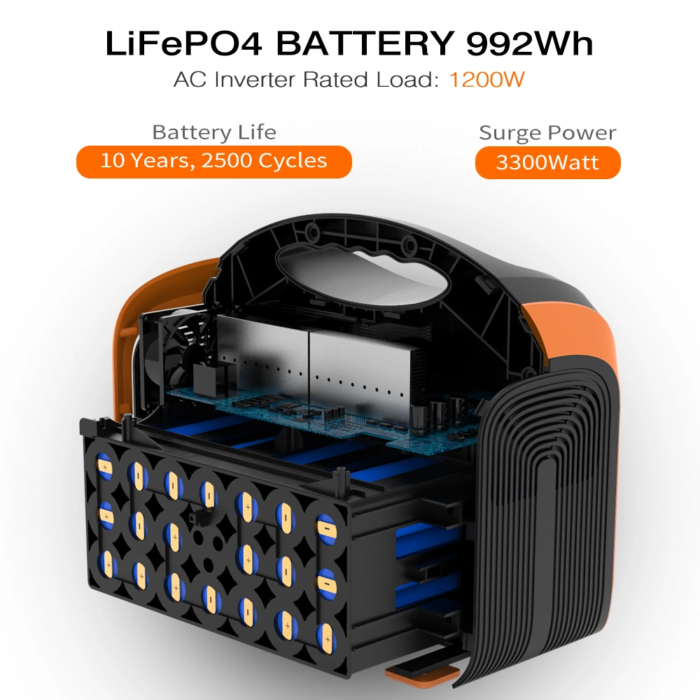 Outdoor Portable Energy Storage Power Supply with 600W 1200W 1800W