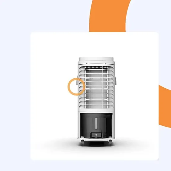 Enfriador de aire evaporativo de pie de 70 W con caja de hielo